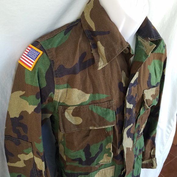 X-Small X-Short Woodland Camouflage Coat Jacket - Selma Apparel - Picture 4 of 10